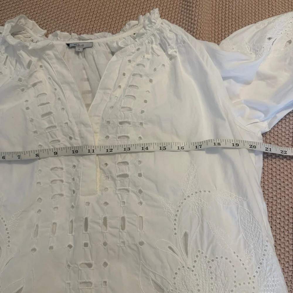 Rails Saylor Eyelet Dress in White * Missing Belt* size Small - Picture 12 of 14